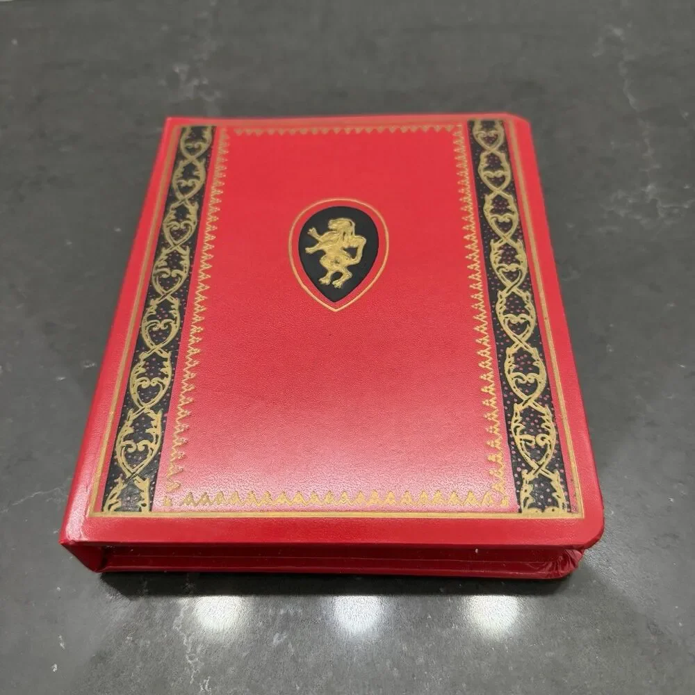 Vintage Blume Japan Ring Bound Address & Appointment Book Red Faux Leather Box
